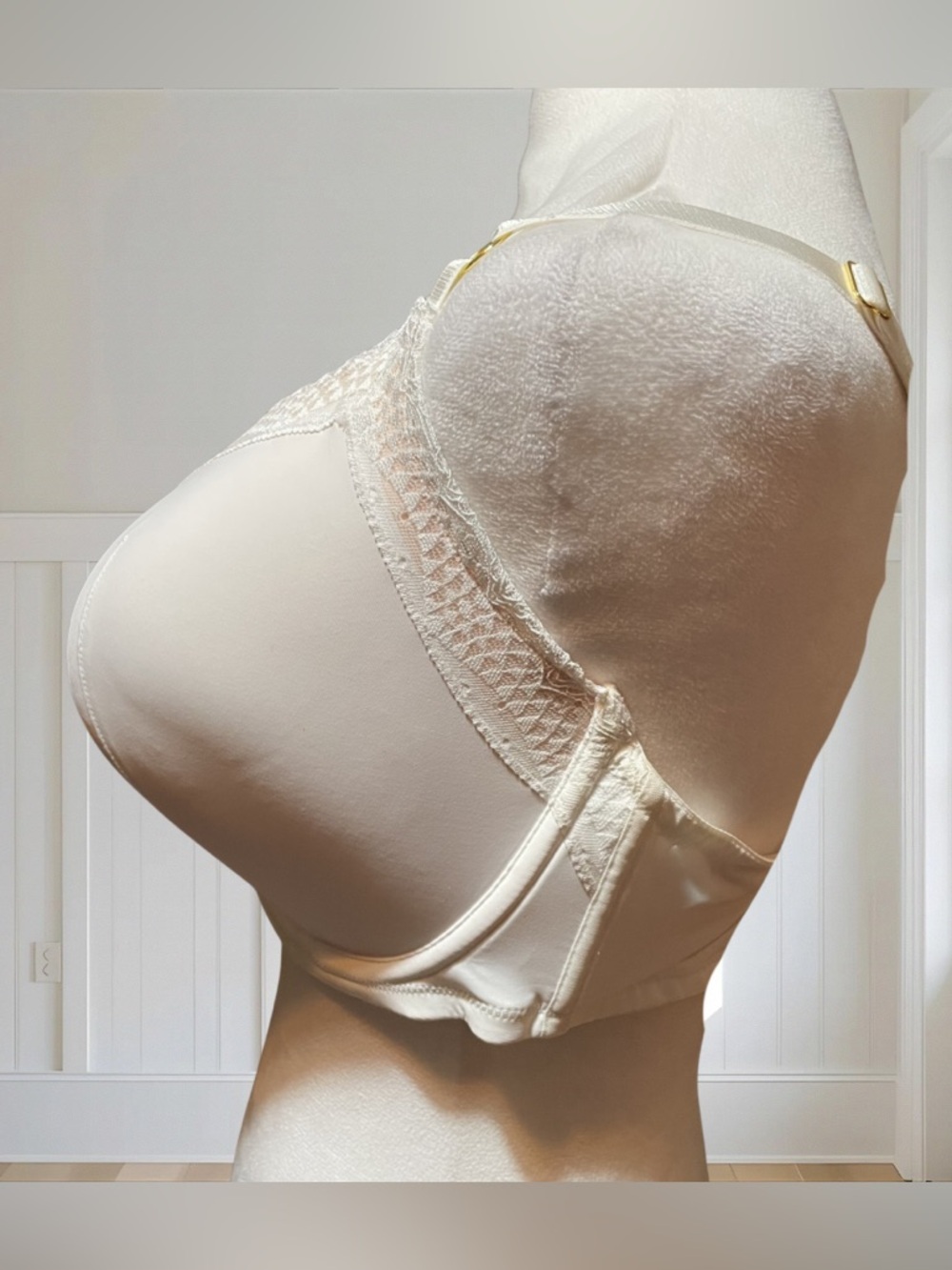 ADORE ME Women's White Lace Trim Full Coverage Bra 44DD NWOT - Picture 5 of 11